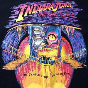 Vintage Indiana Jones Adventure Temple Of Forbidden Eye T-Shirt